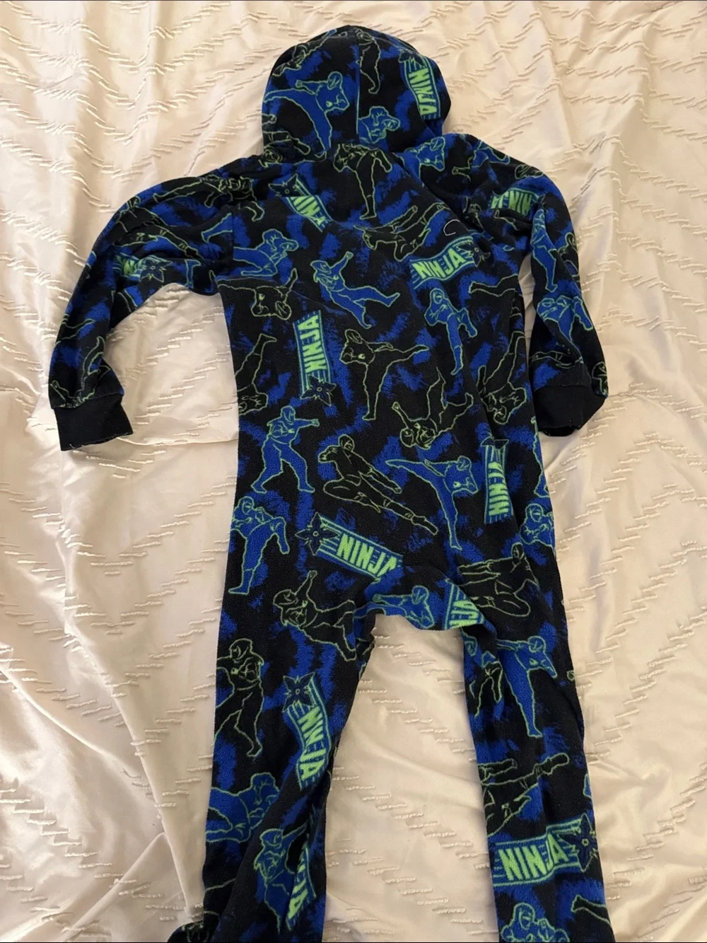 Place Kids Ninja Fleece One-Piece - Blue & Green